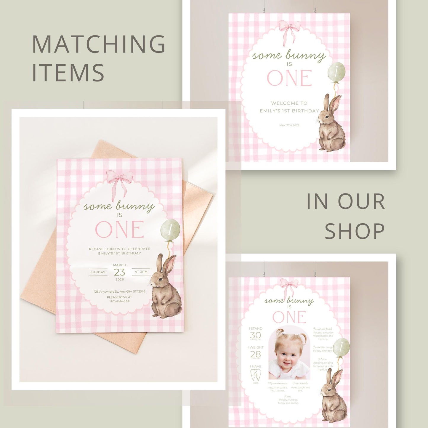 Some Bunny is One Birthday Party Sign Happy Birthday Banner Bunny 1st Birthday Bunting Easter Theme Rabbit Some Bunny is Two Party Decor
