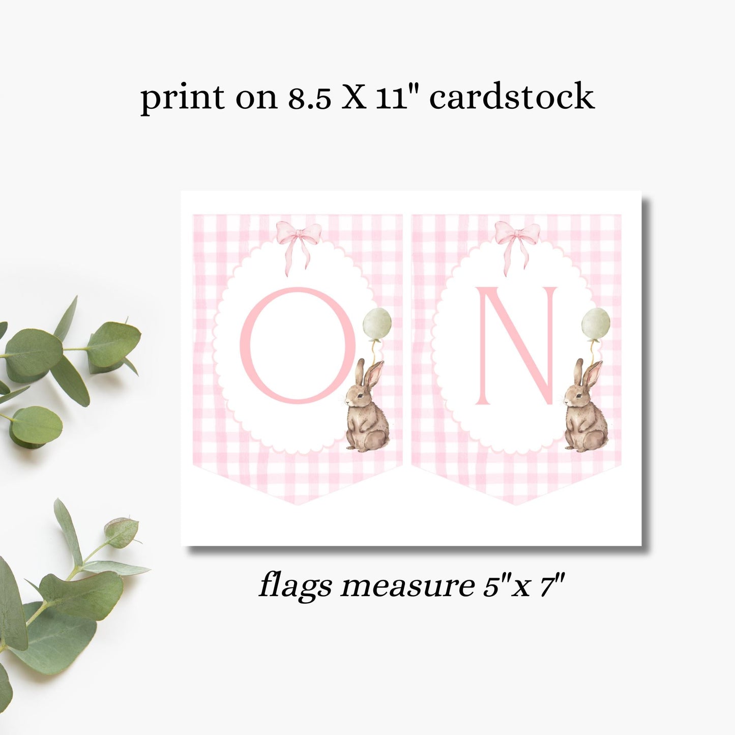 Some Bunny is One Highchair Banner Easter Bunny Birthday Rabbit Party Decor Floppy Bunny 1st Birthday Sign Cake Smash Pink Bow Pink Gingham