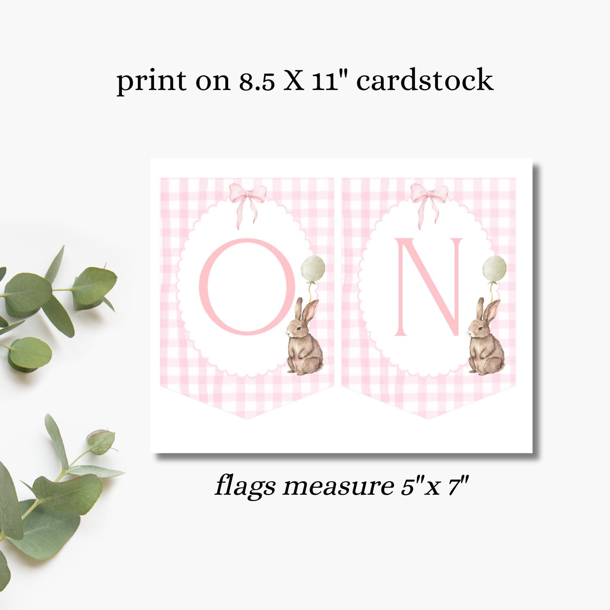 Some Bunny is One Highchair Banner Easter Bunny Birthday Rabbit Party Decor Floppy Bunny 1st Birthday Sign Cake Smash Pink Bow Pink Gingham