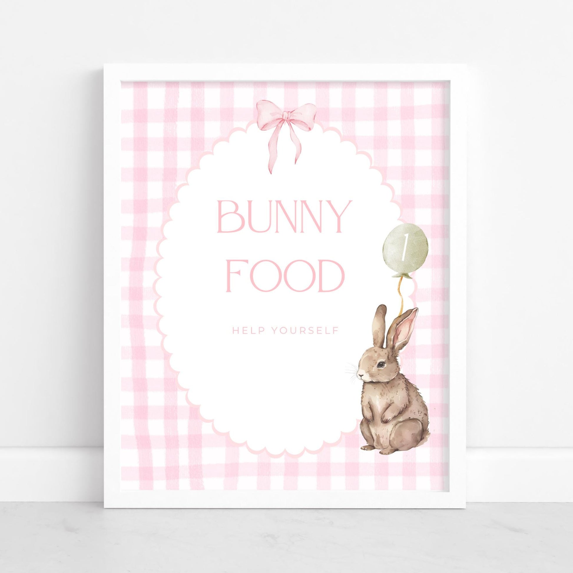 Some Bunny is One Birthday Editable Sign Bundle Bunny Themed first Birthday Premade signs Easter 1st birthday table signs Rabbit Party