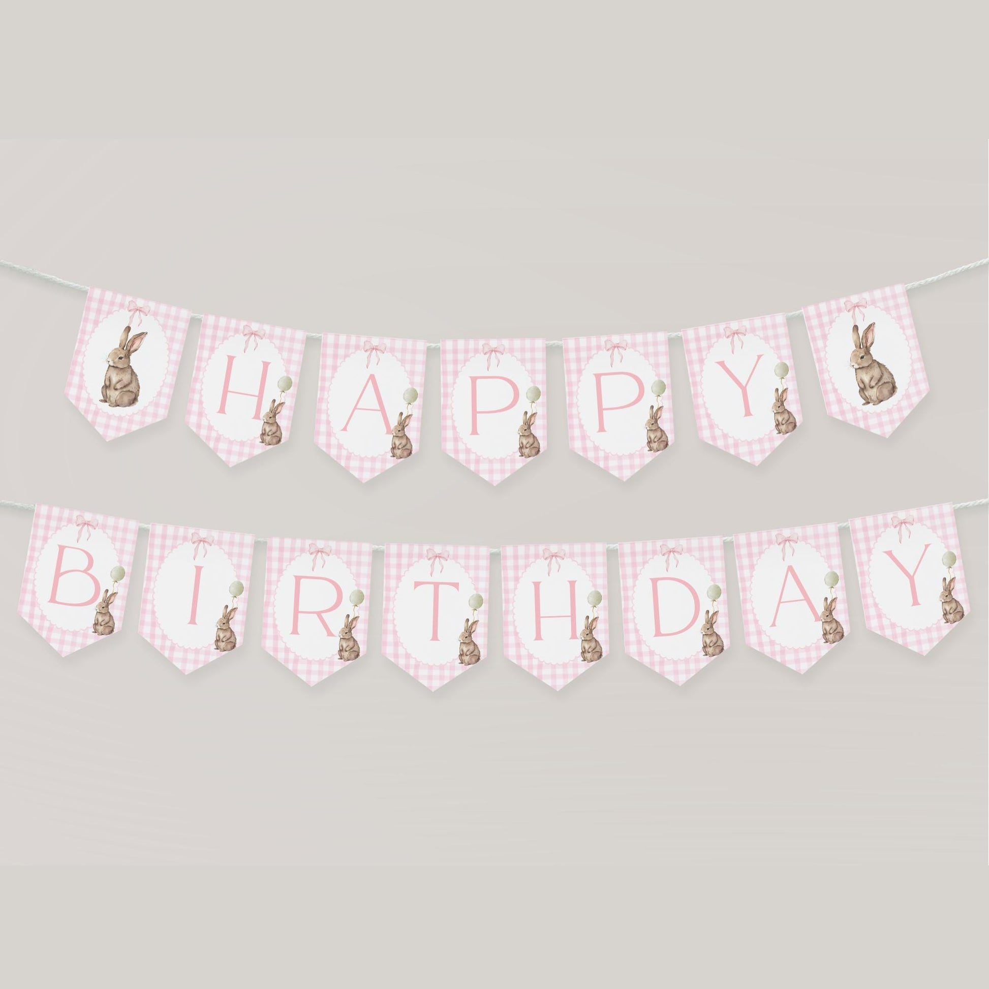 Some Bunny is One Birthday Party Sign Happy Birthday Banner Bunny 1st Birthday Bunting Easter Theme Rabbit Some Bunny is Two Party Decor