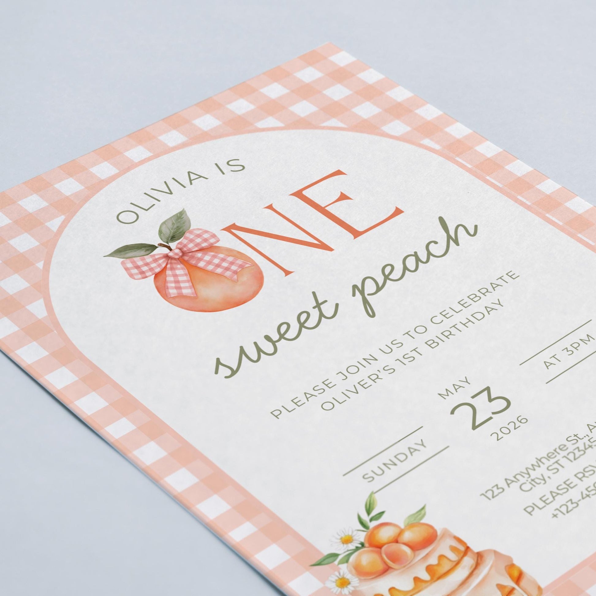 One Sweet Peach, Peach First Birthday, Girl 1St Birthday, Sweet As A Peach, Editable Invitation, Peach 1St Birthday, 1St Birthday Invite, Girl First Birthday, Sweet Peach Birthday, Sweet Peach Invite, Digital Invitation, Peach Theme Party, Peach Party Invite