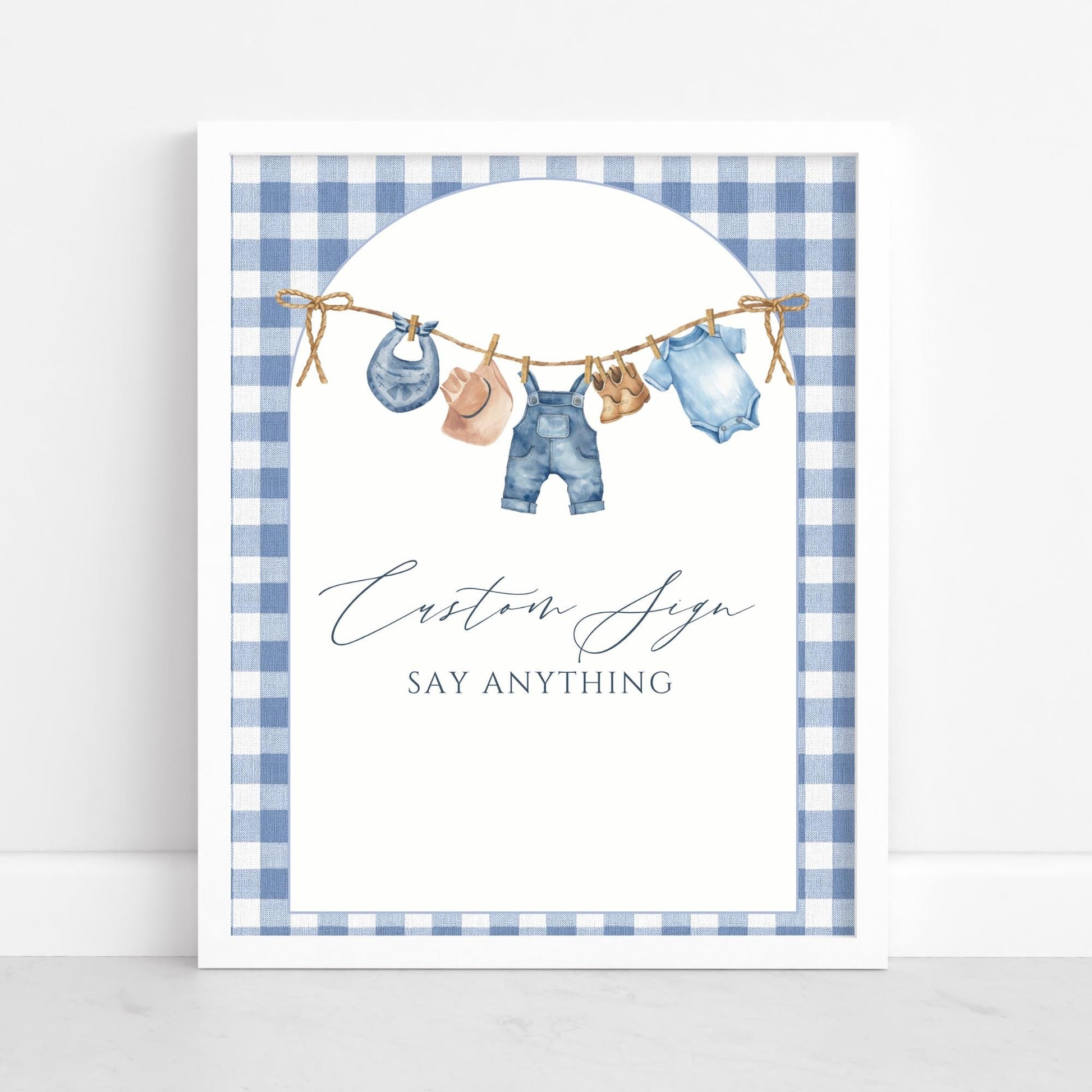 Blue Jean Baby Shower Bundle Denim Baby Shower Invite Cowboy themed Baby Sprinkle Western Baby Shower Decor Baby Blue Jean Baby on the Way