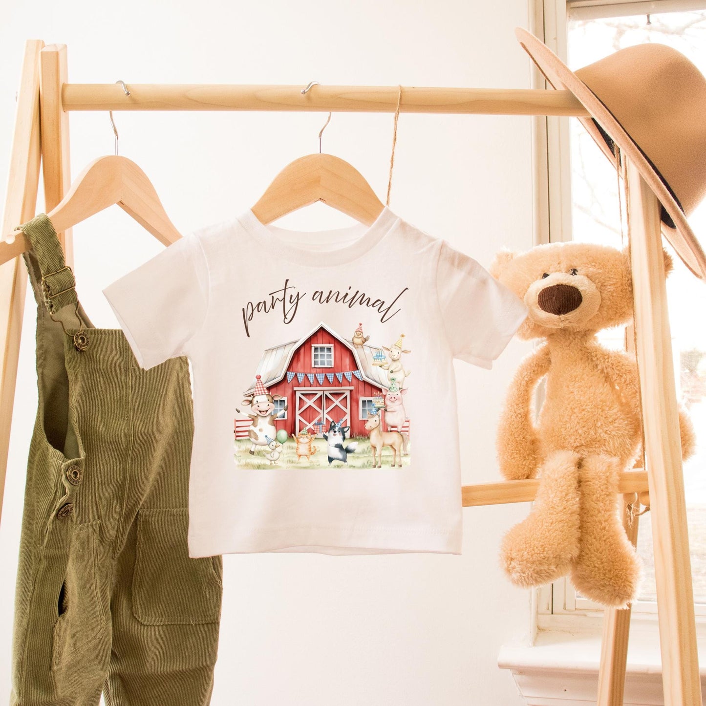 Farm Birthday Shirt One Party Animal Birthday Outfit for birthday photos Barnyard 1st Birthday Match Family Shirt Country Theme
