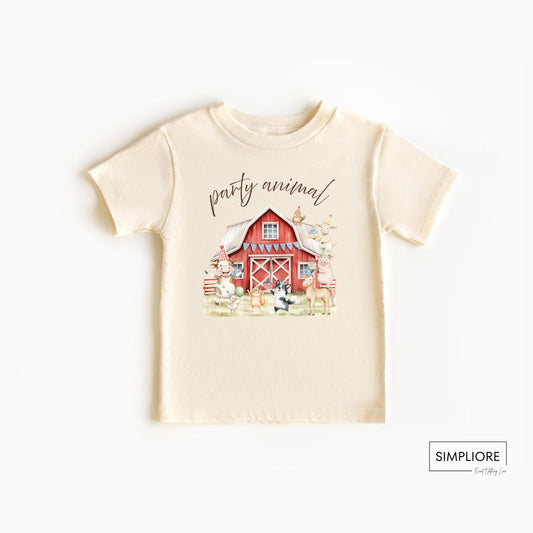 Farm Birthday Shirt One Party Animal Birthday Outfit for birthday photos Barnyard 1st Birthday Match Family Shirt Country Theme