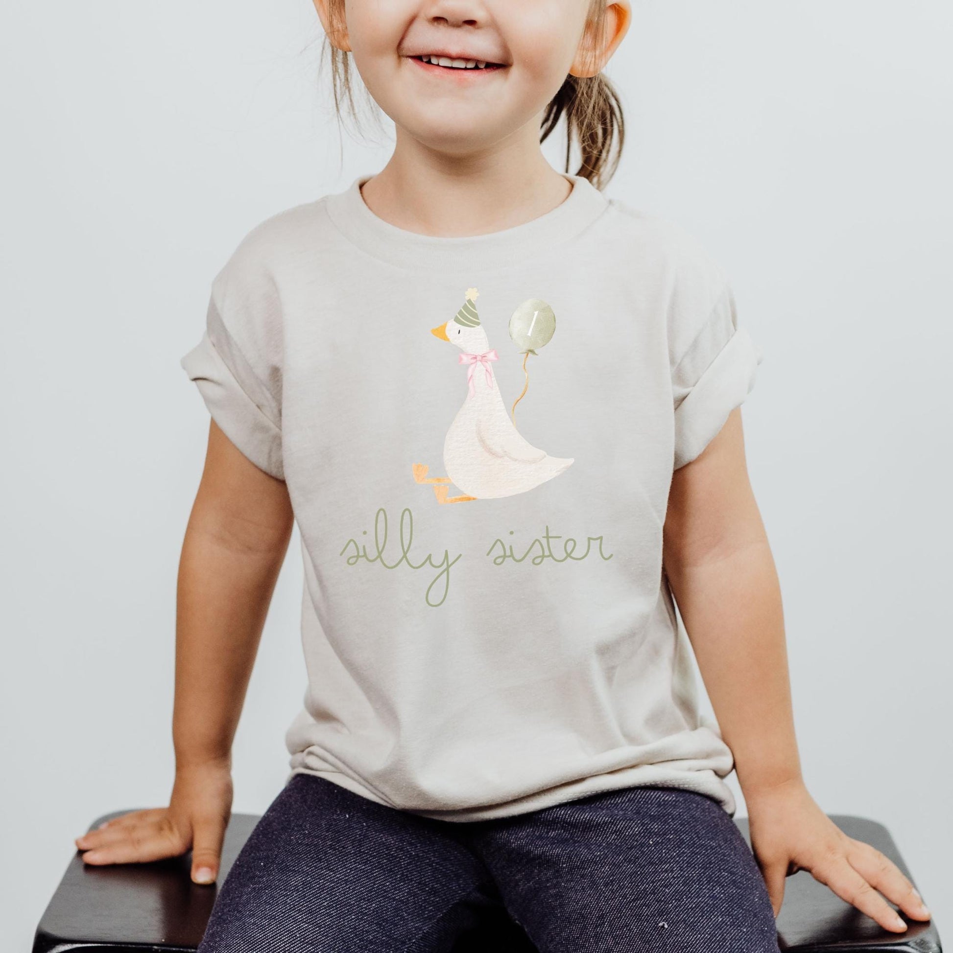One Silly Goose Birthday Shirt Pink Bow Silly Goose Birthday Outfit for birthday photos 1st Birthday Match Family Shirt Goose Theme