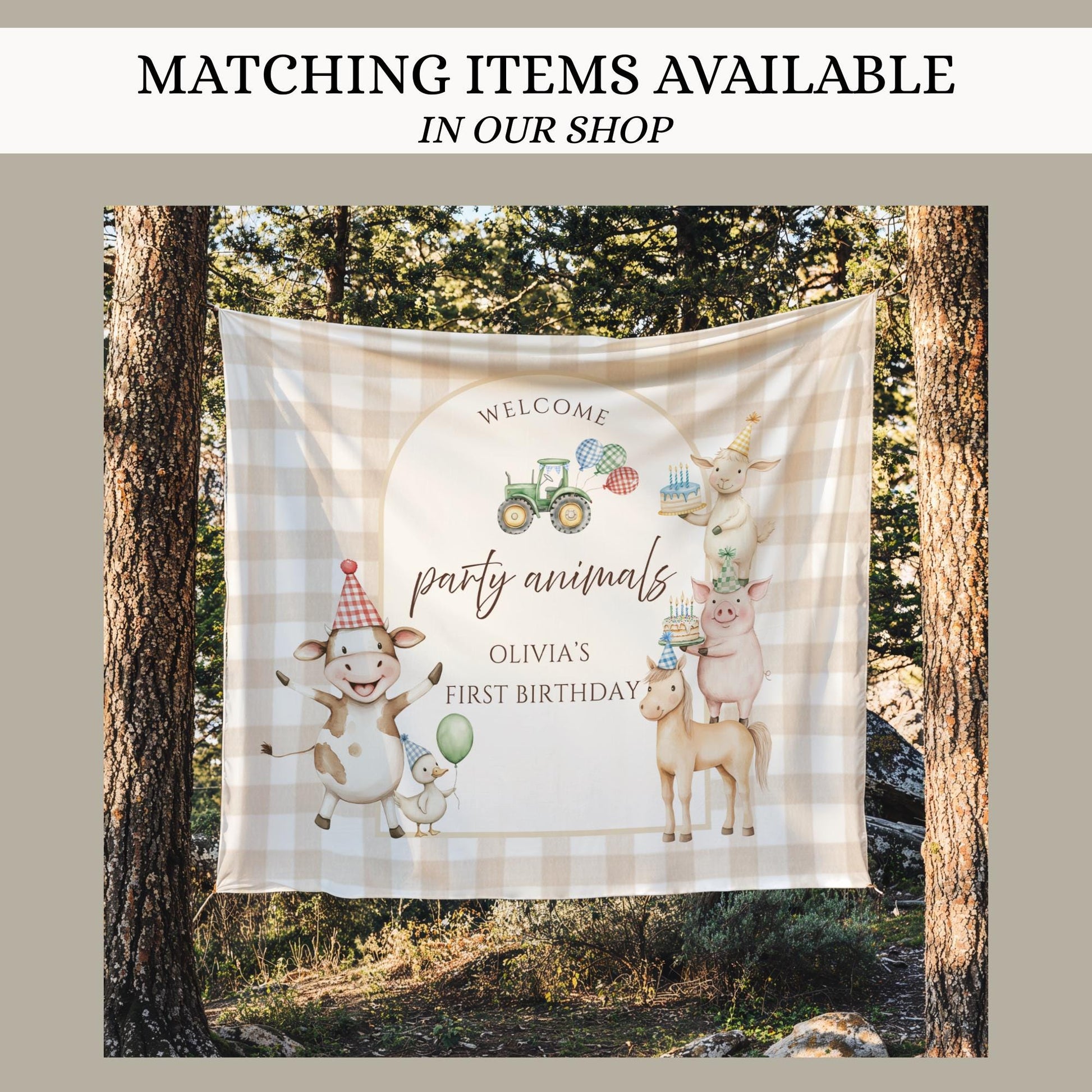 Farm Birthday Shirt One Party Animal Birthday Outfit for birthday photos Barnyard 1st Birthday Match Family Shirt Country Theme