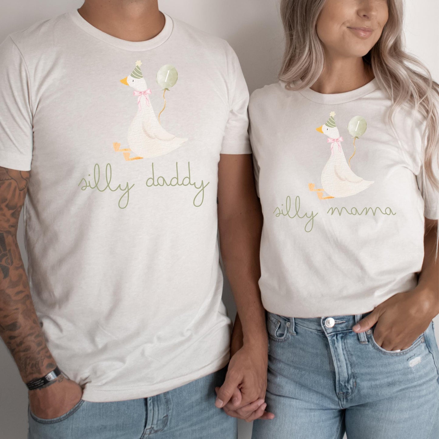 One Silly Goose Birthday Shirt Pink Bow Silly Goose Birthday Outfit for birthday photos 1st Birthday Match Family Shirt Goose Theme