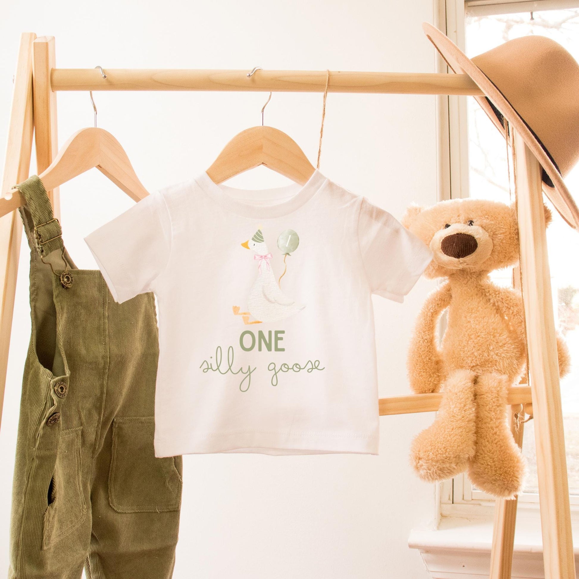 One Silly Goose Birthday Shirt Pink Bow Silly Goose Birthday Outfit for birthday photos 1st Birthday Match Family Shirt Goose Theme